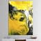 Designart - Yellow, White and Black Hand Painted Marbled Acrylic - Modern & Contemporary Canvas Artwork
